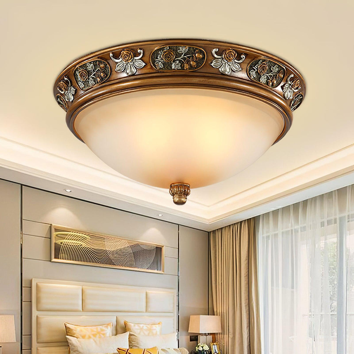Cilene Vintage Luxury Recessed Resin Ceiling Light