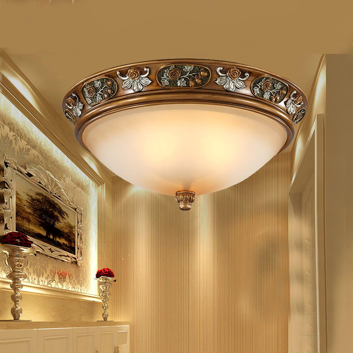 Cilene Vintage Luxury Recessed Resin Ceiling Light