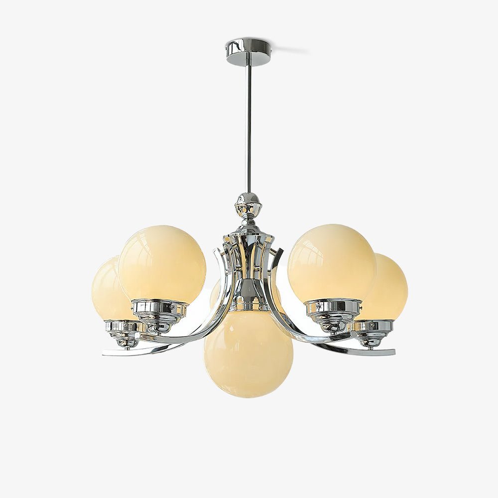 Dusk Chandelier Globe Chrome Modern 5-Light