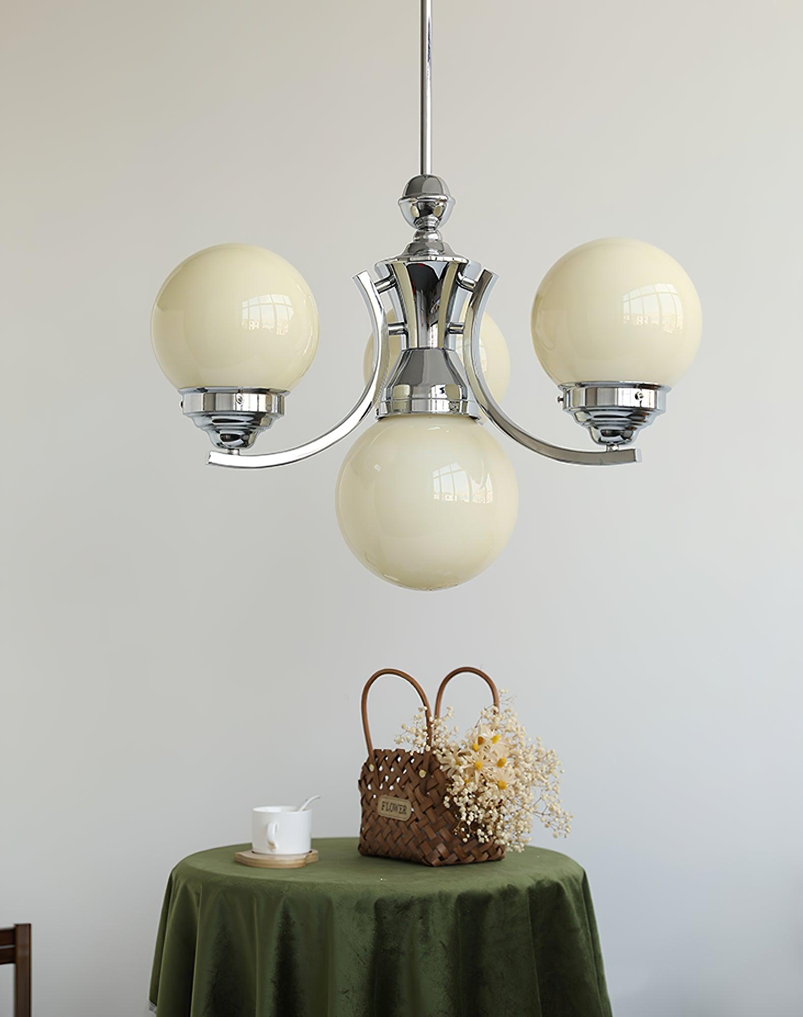 Dusk Chandelier Globe Chrome Modern 5-Light