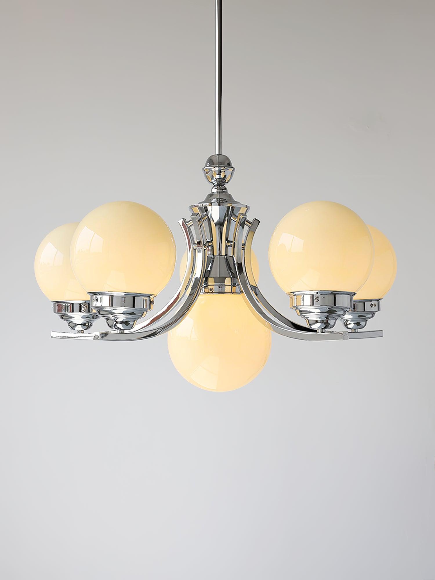 Dusk Chandelier Globe Chrome Modern 5-Light