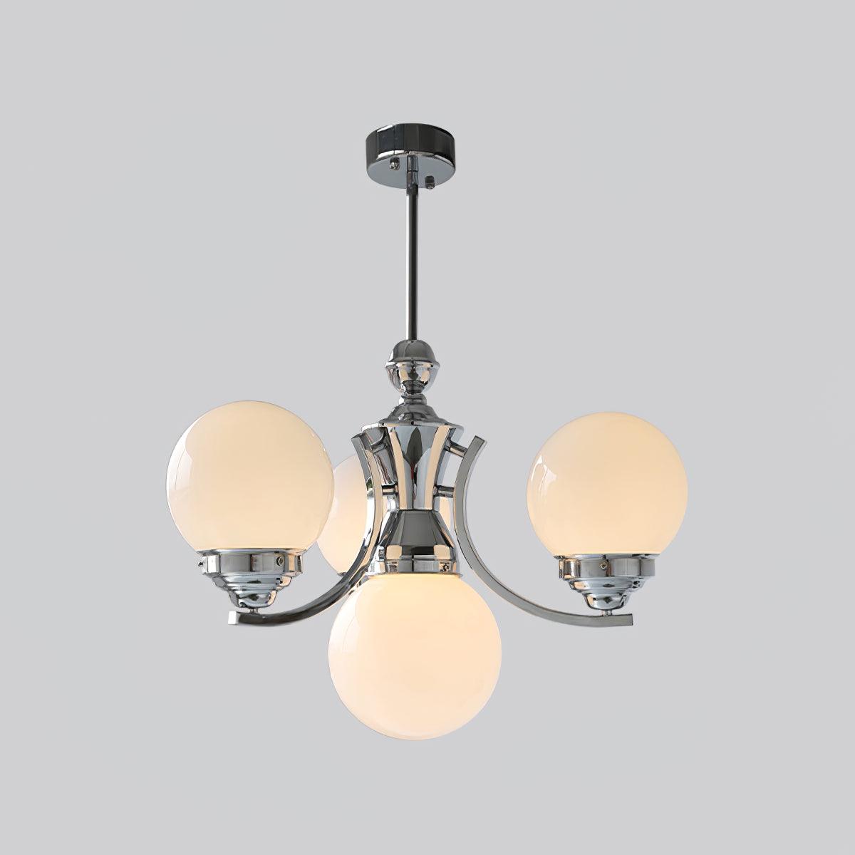Dusk Chandelier Globe Chrome Modern 5-Light