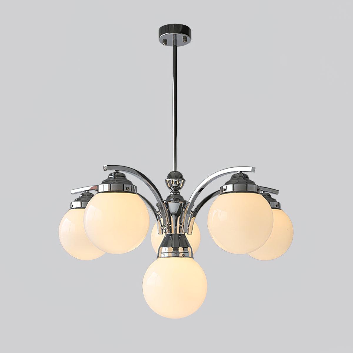 Dusk Chandelier Globe Chrome Modern 5-Light
