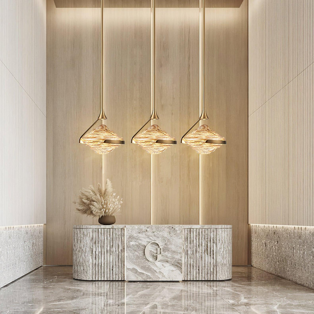 Elyarette Diamond Crystal Pendant Lamp