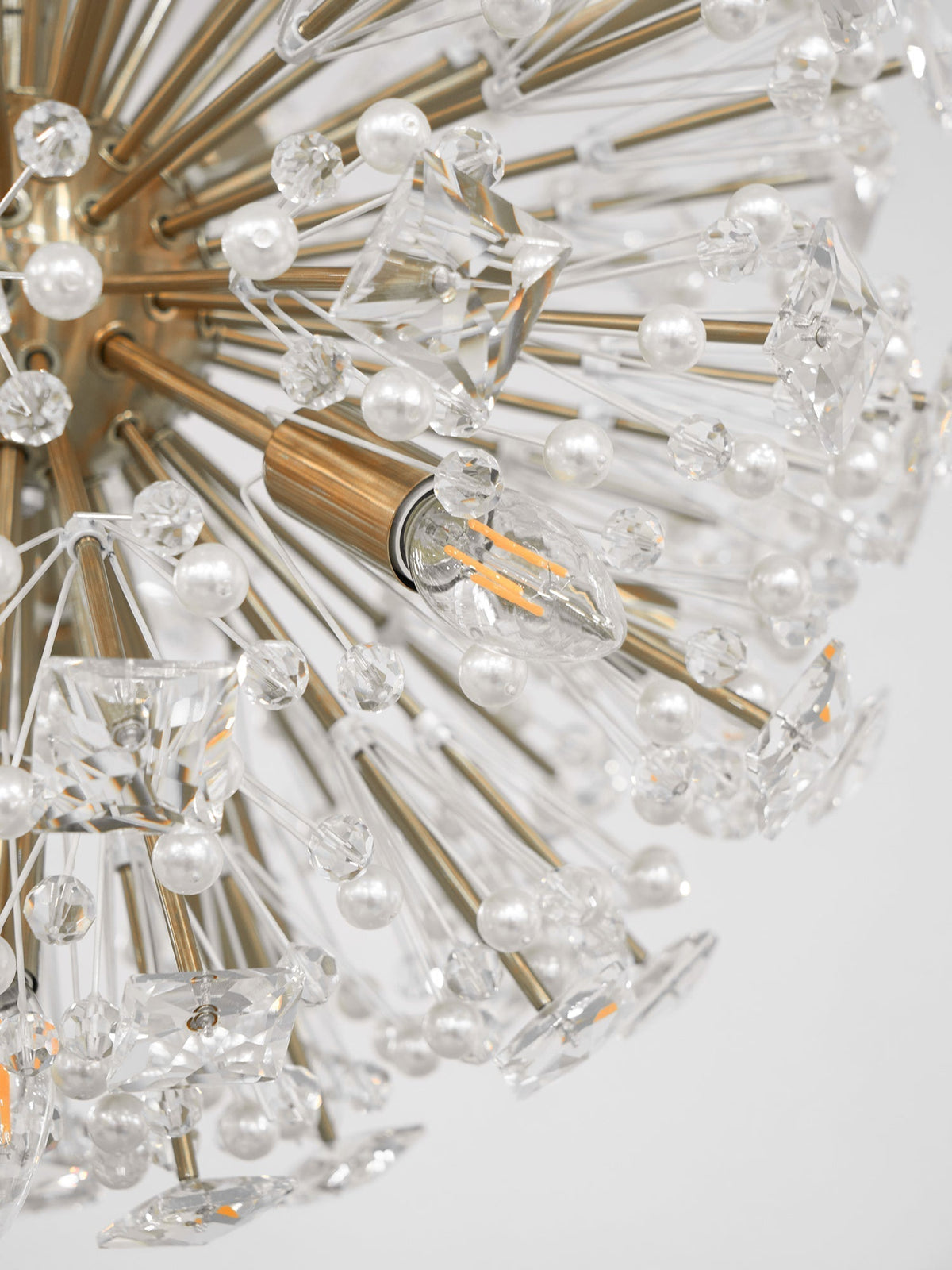 Zene Chandelier Dickinson Gold Crystal Starburst