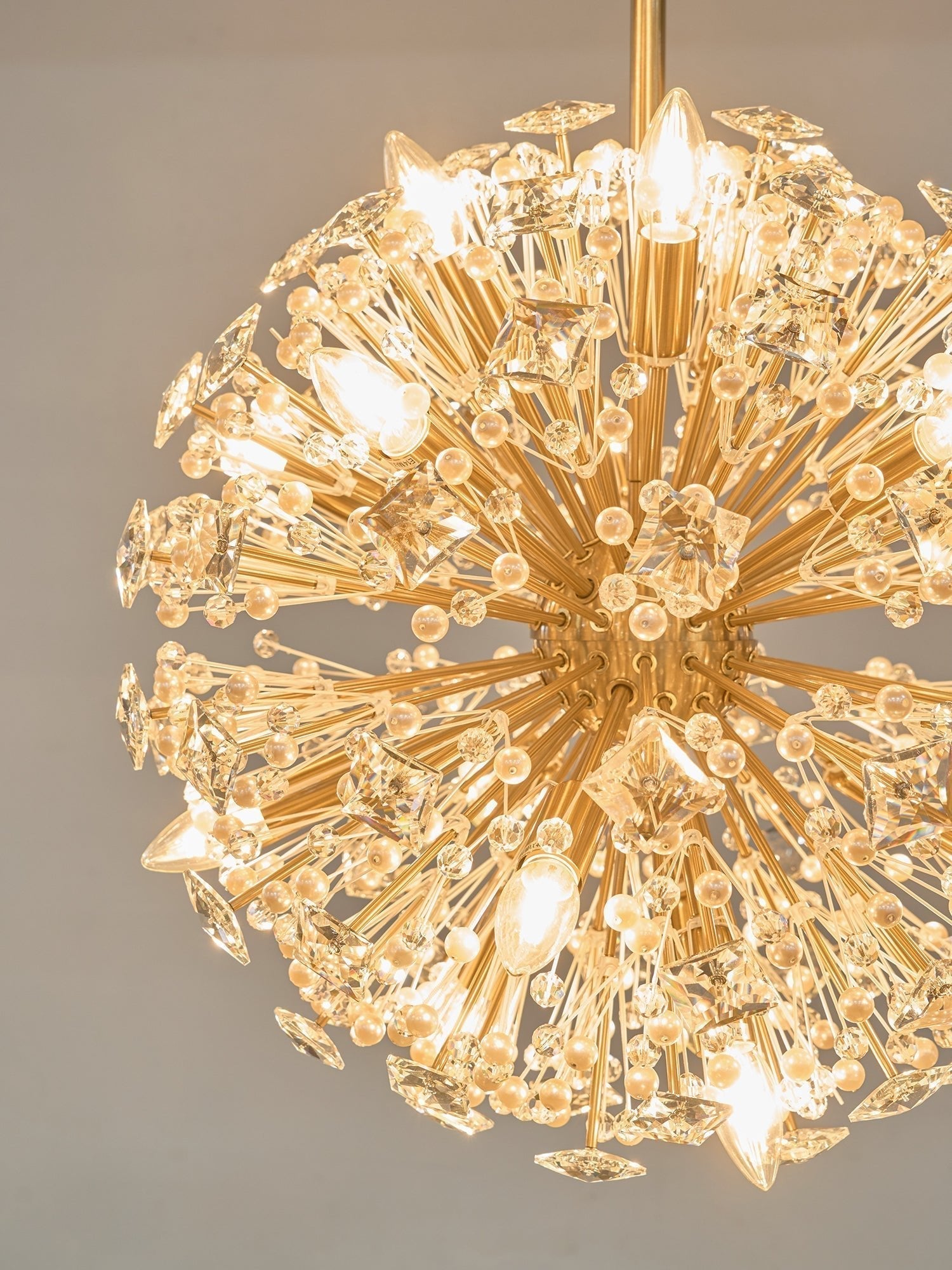 Zene Chandelier Dickinson Gold Crystal Starburst