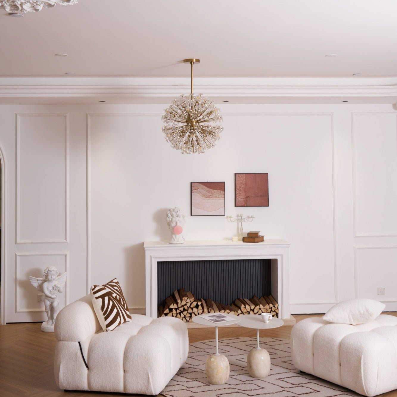 Zene Chandelier Dickinson Gold Crystal Starburst