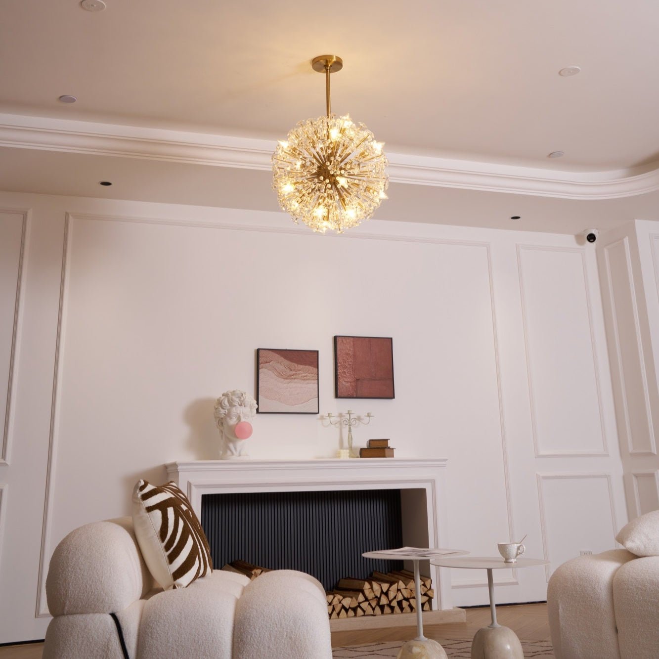 Zene Chandelier Dickinson Gold Crystal Starburst