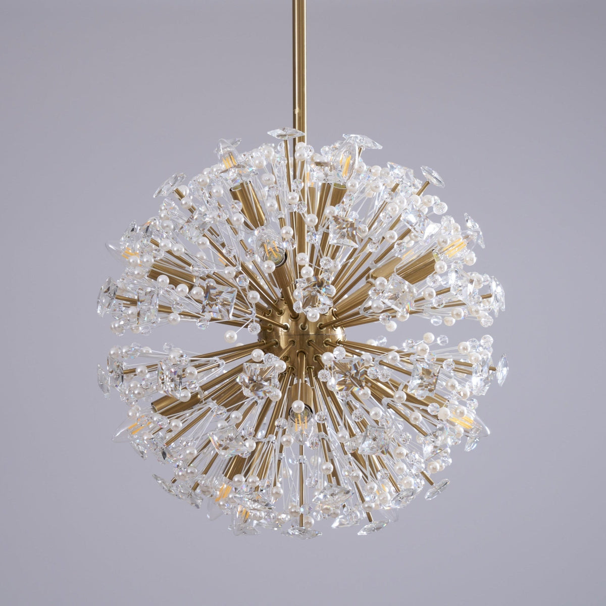 Zene Chandelier Dickinson Gold Crystal Starburst