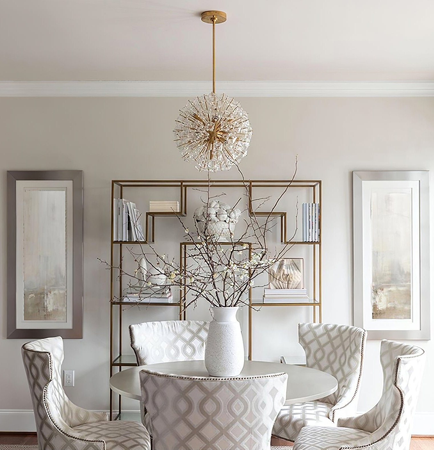 Zene Chandelier Dickinson Gold Crystal Starburst