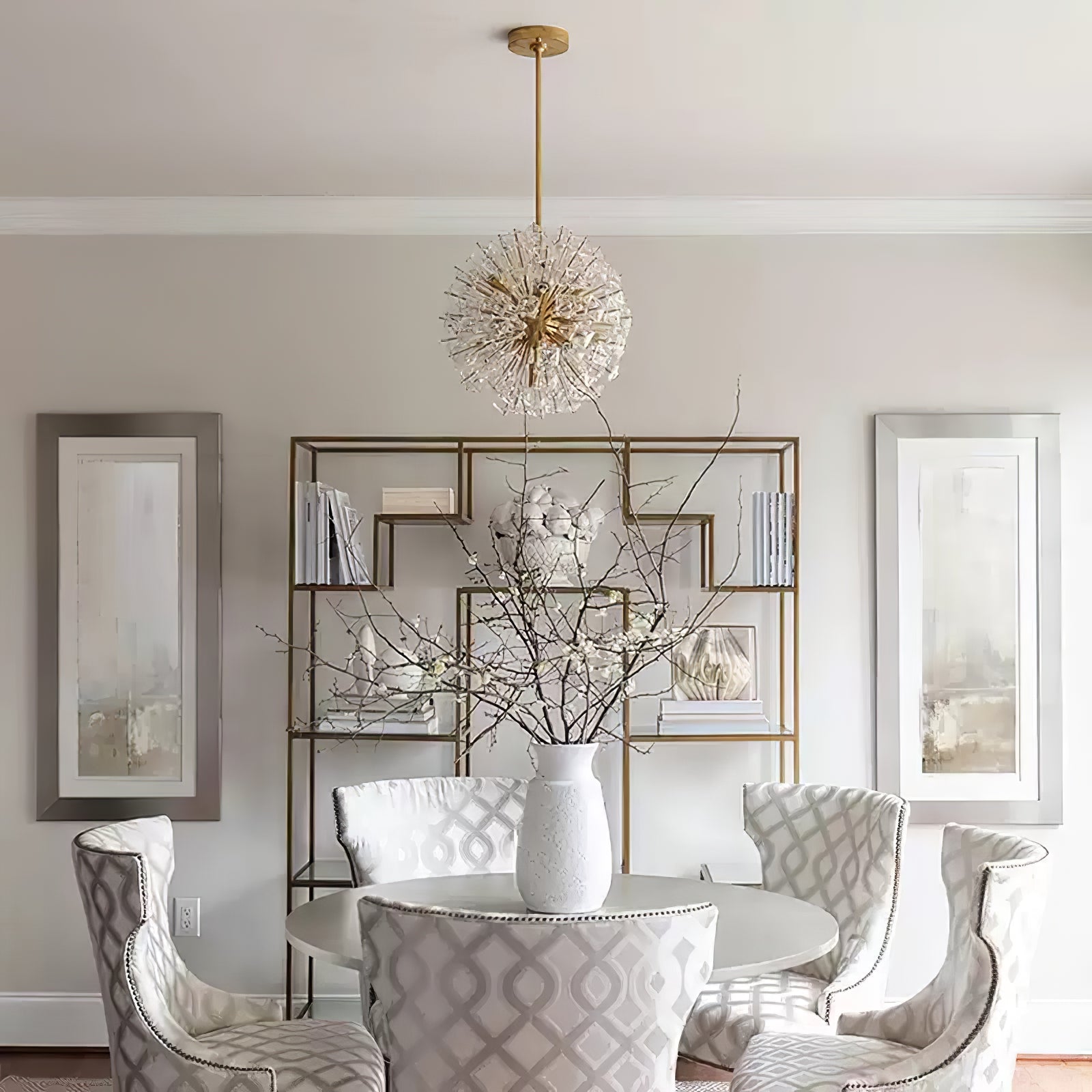 Zene Chandelier Dickinson Gold Crystal Starburst