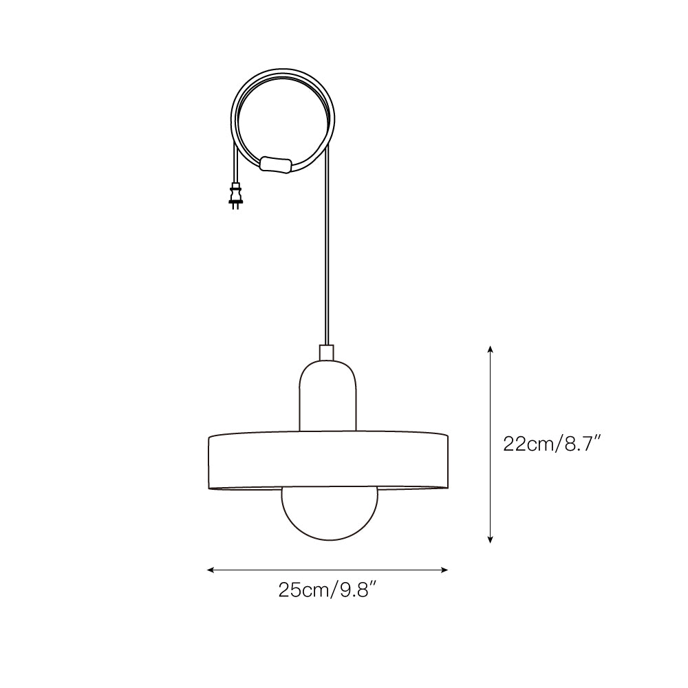 Jovial Minimalist Disc Orb Swag Glass Pendant Lights Plug-in