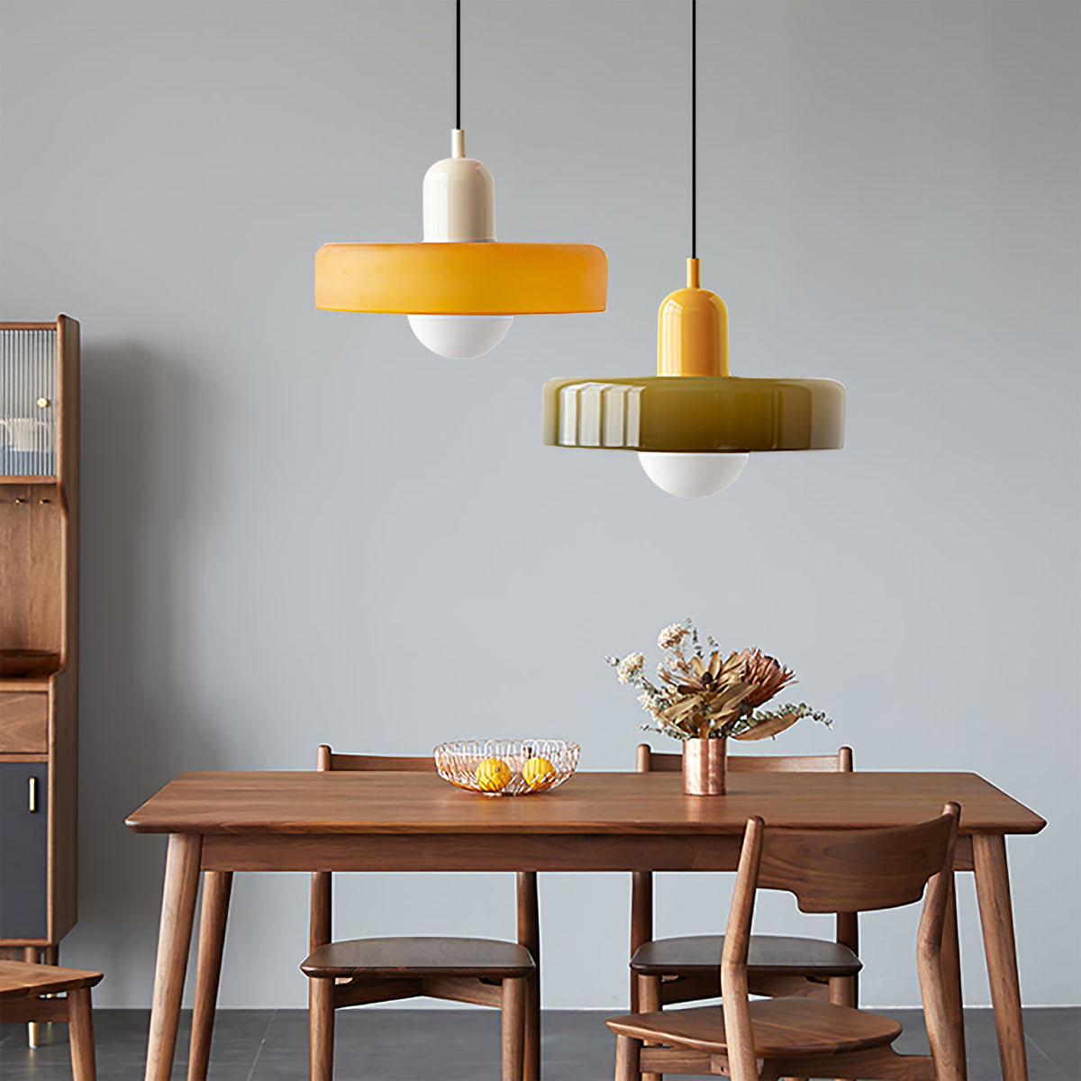 Jovial Minimalist Disc Orb Swag Glass Pendant Lights Plug-in