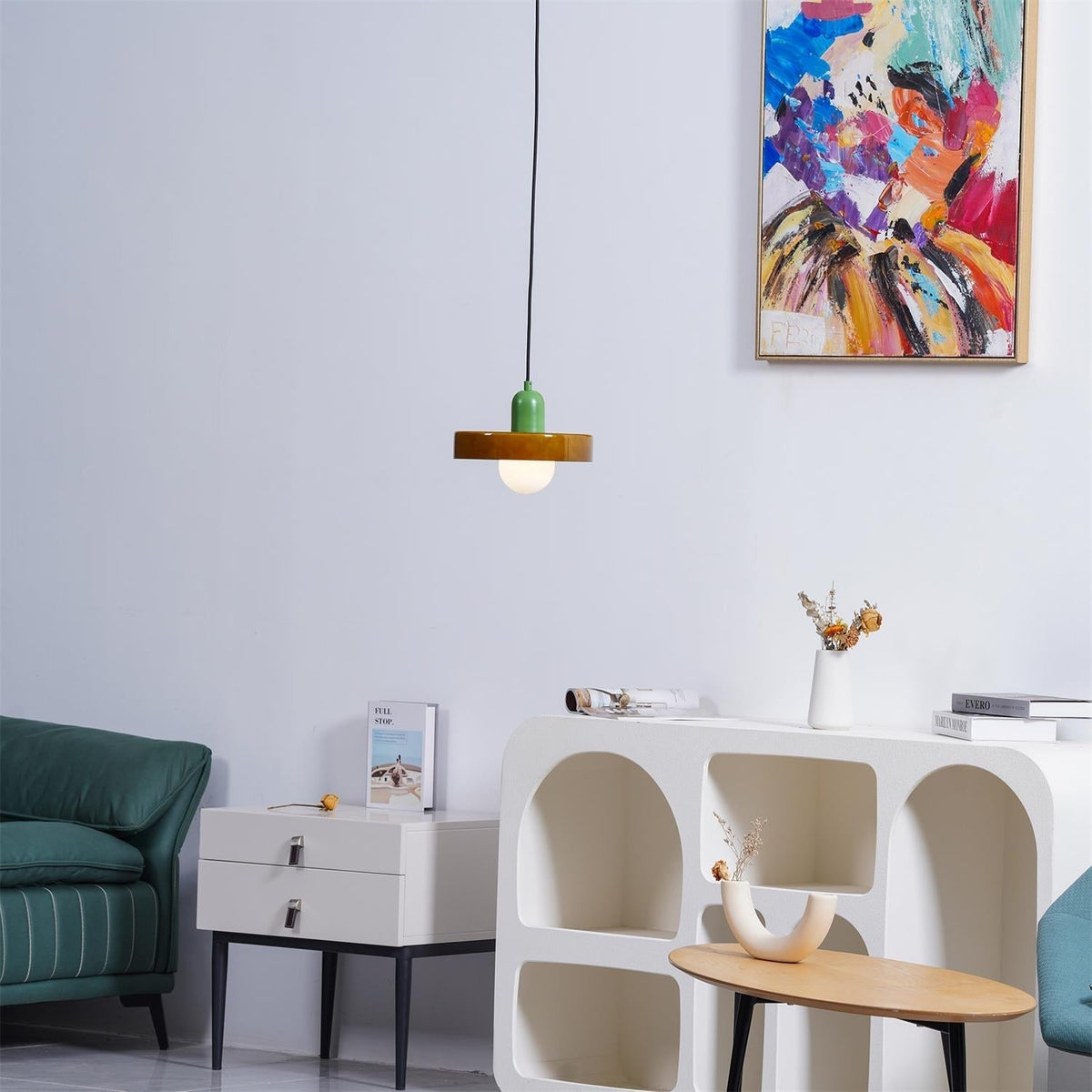 Jovial Minimalist Disc Orb Swag Glass Pendant Lights Plug-in