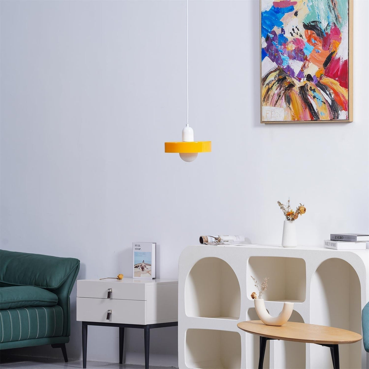 Jovial Minimalist Disc Orb Swag Glass Pendant Lights Plug-in