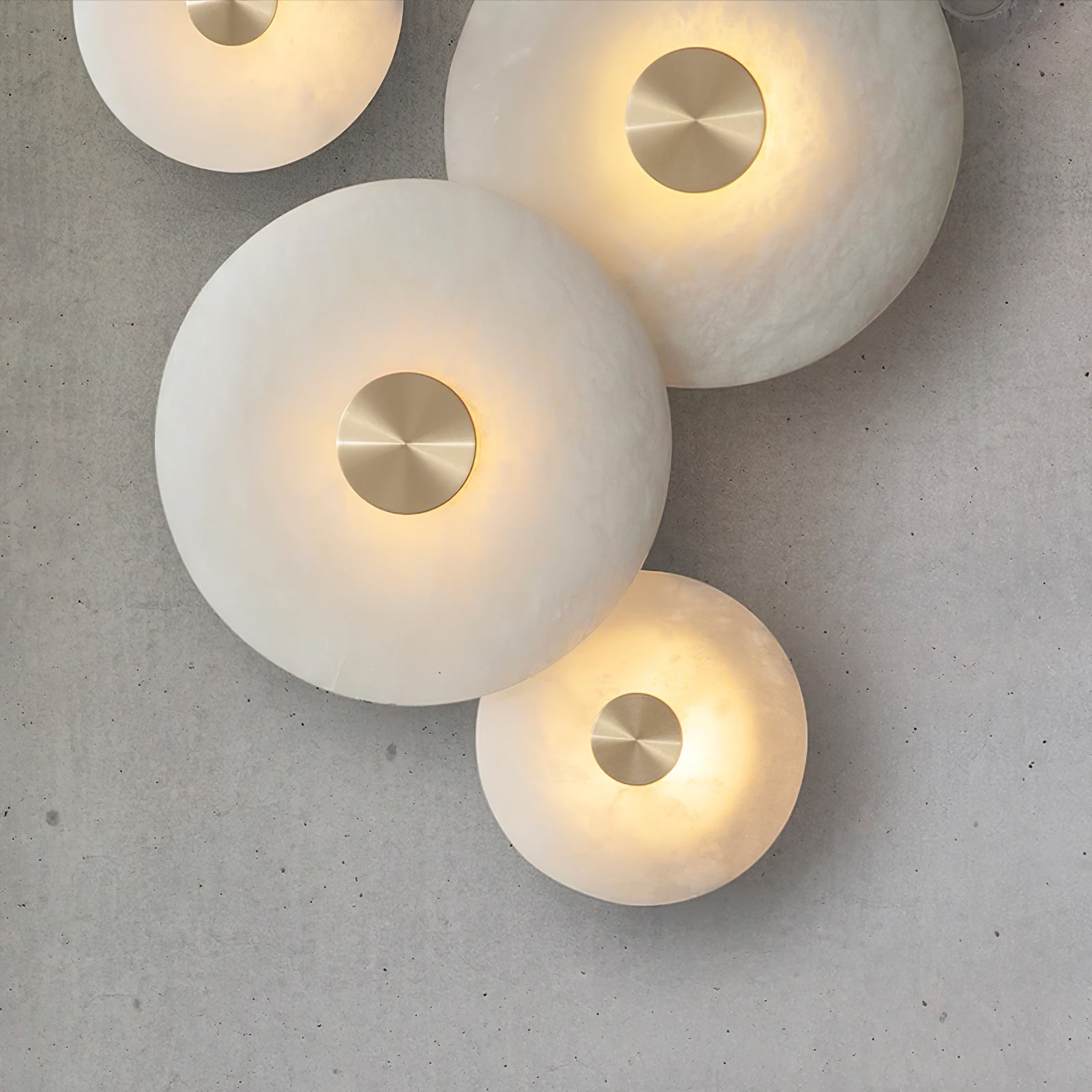 Selina Minimalist Alabaster Ceiling Light