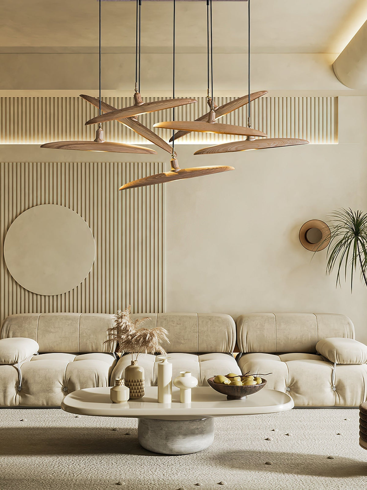 Zelirira Blade Wood Pendant Light