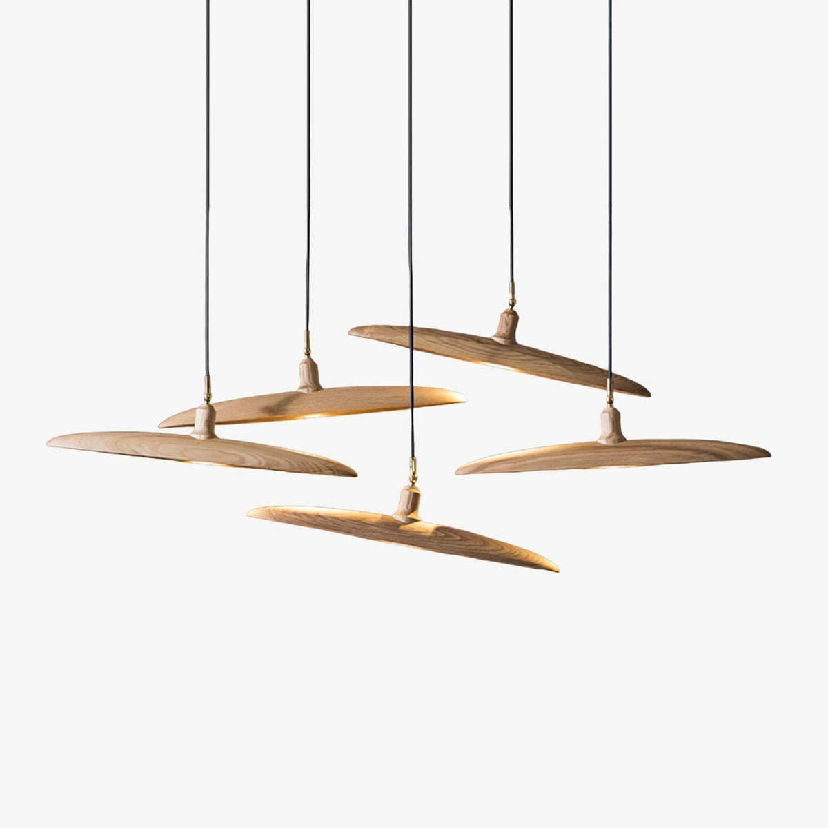 Zelirira Blade Wood Pendant Light