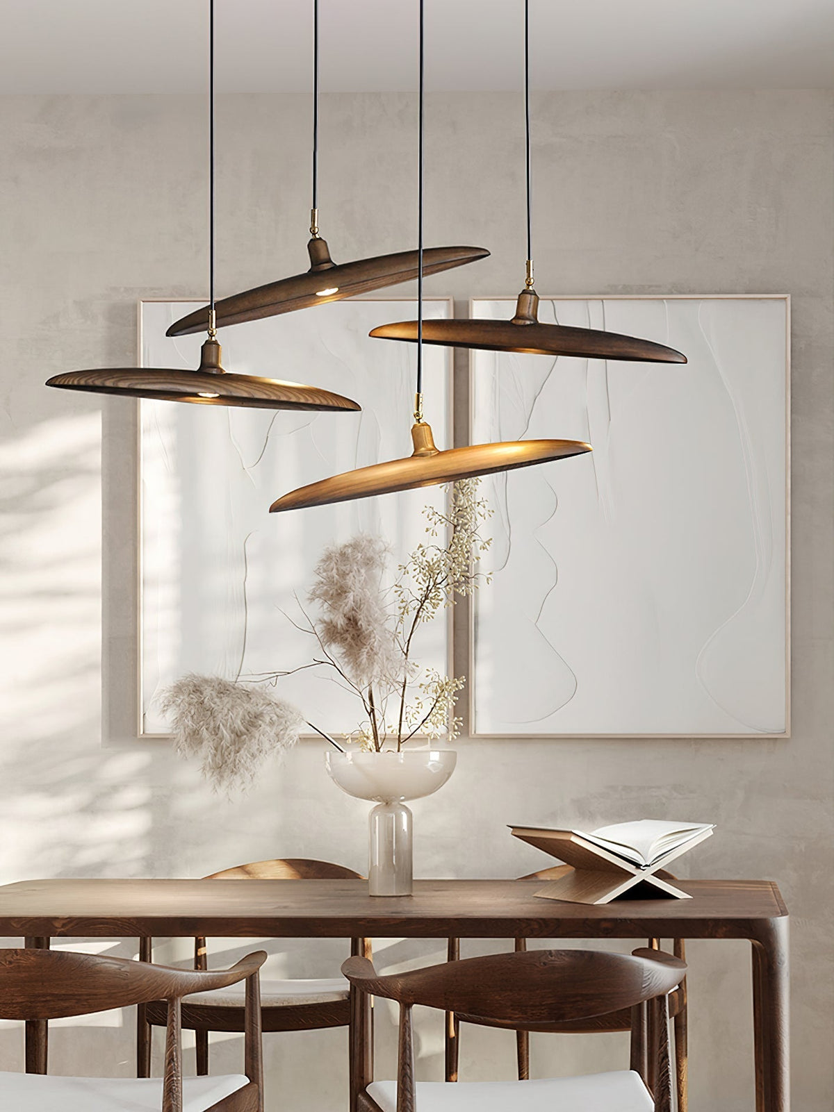 Zelirira Blade Wood Pendant Light