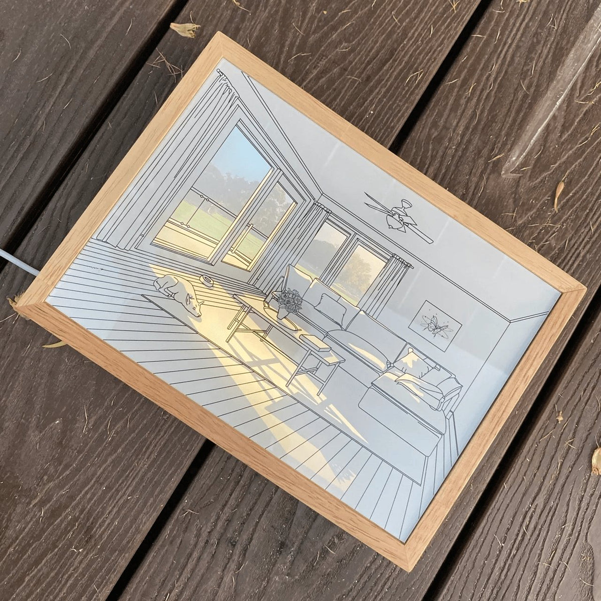 Sunbathing Mural Art Lamp