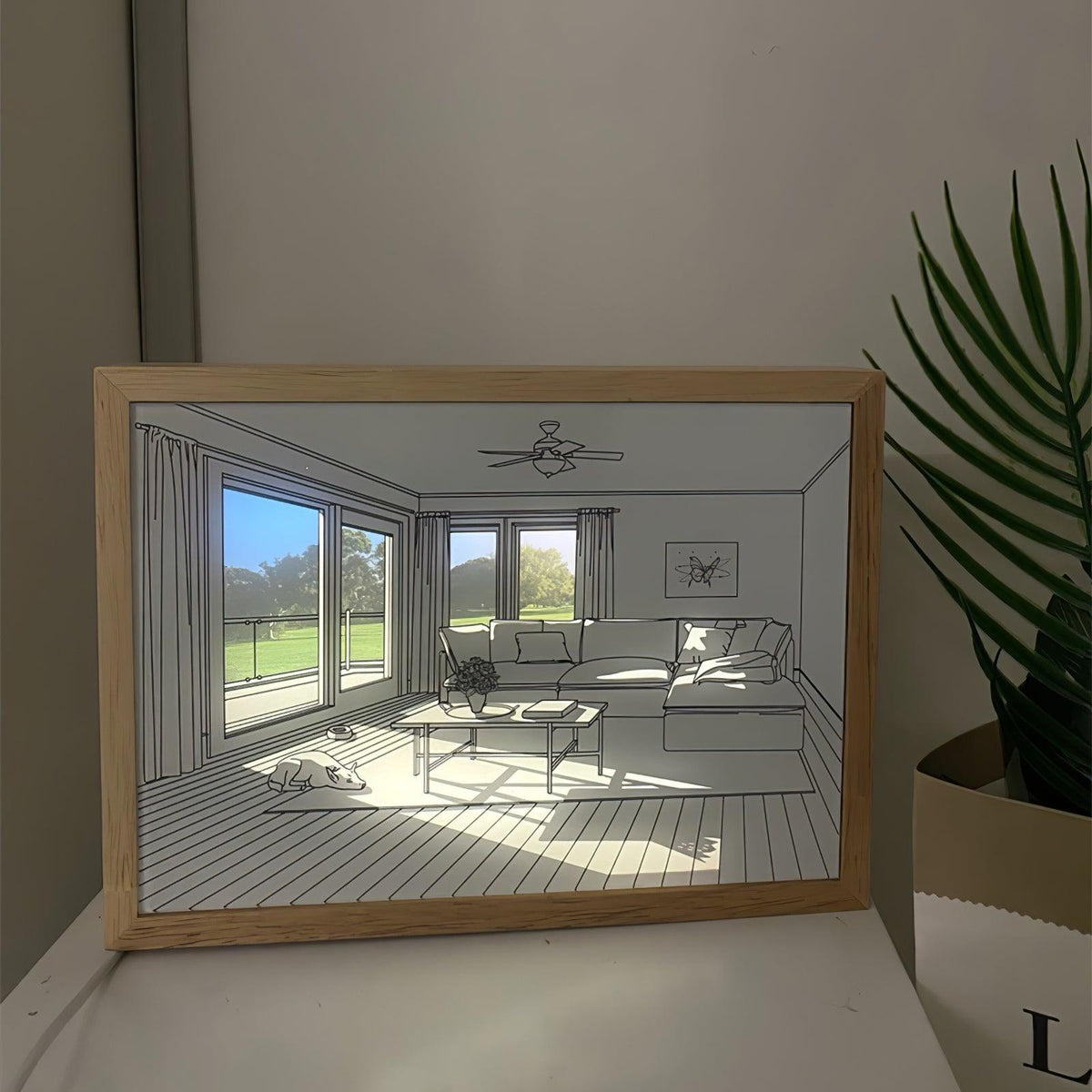 Sunbathing Mural Art Lamp