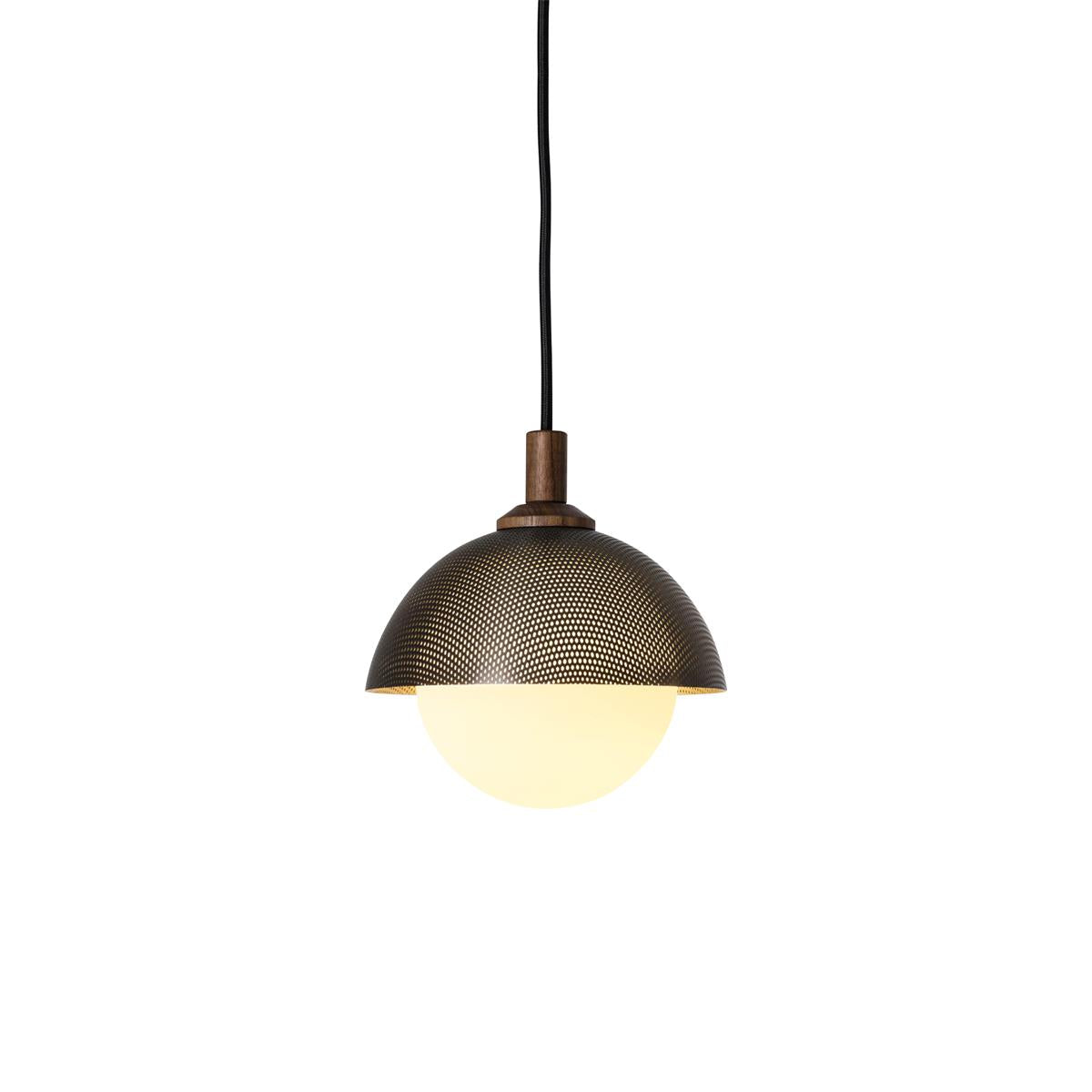 Pith Modern Minimalist Dome Perforated Wooden Pendant Lamp - Neutral Decor