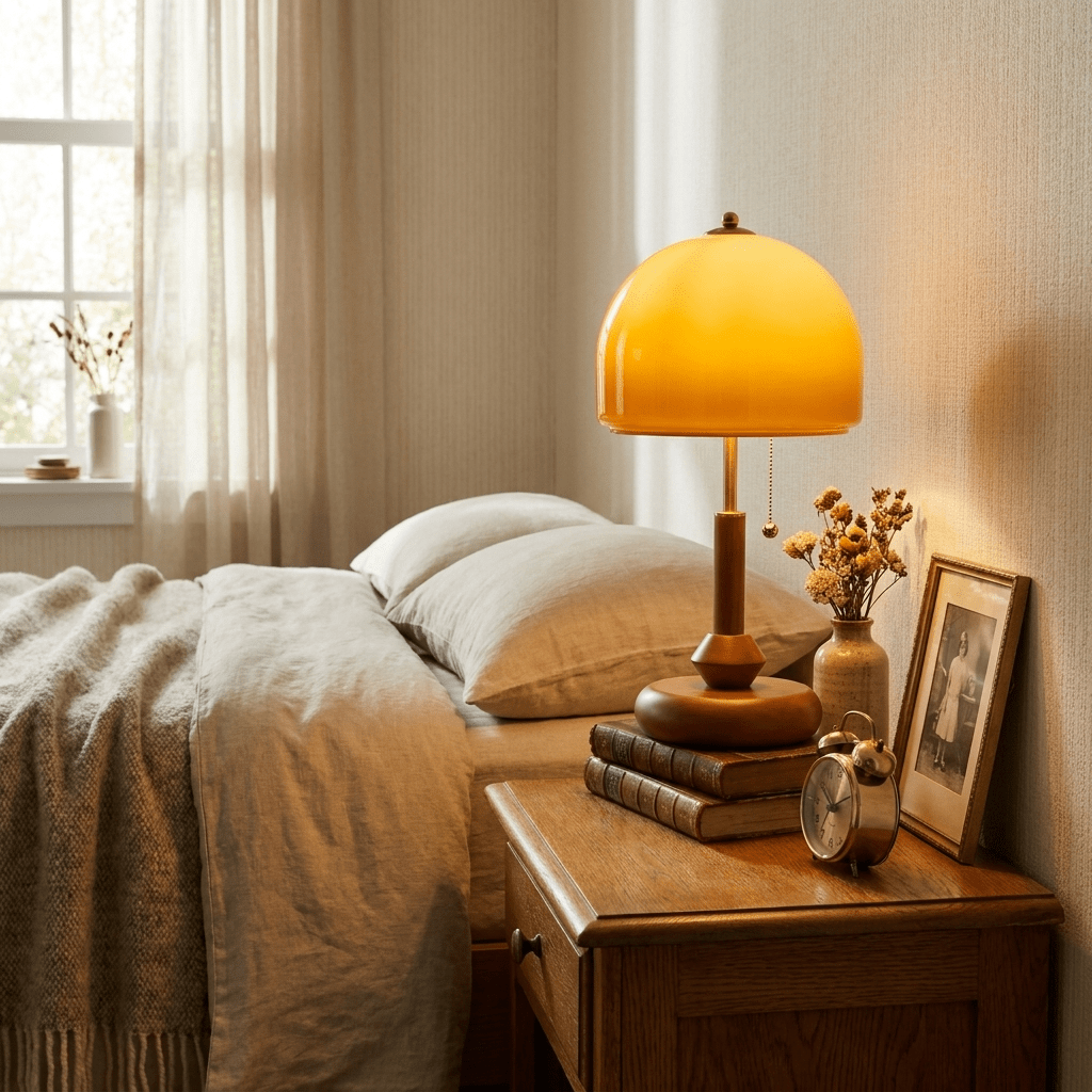 Aurestone Dome Wooden Table Lamp