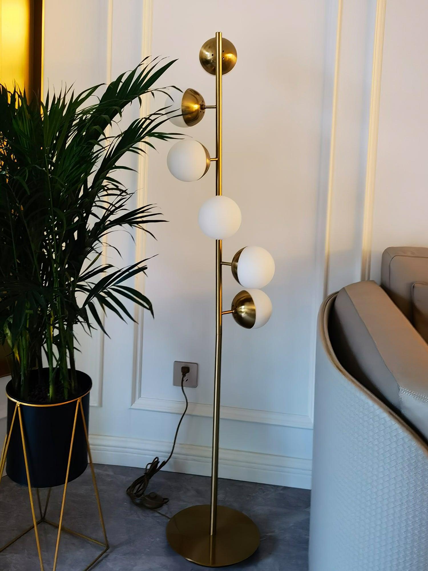Myliryre Mid Century Brass Floor Lamp