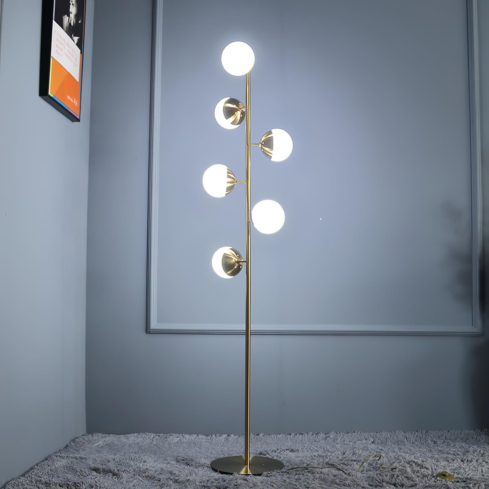 Myliryre Mid Century Brass Floor Lamp