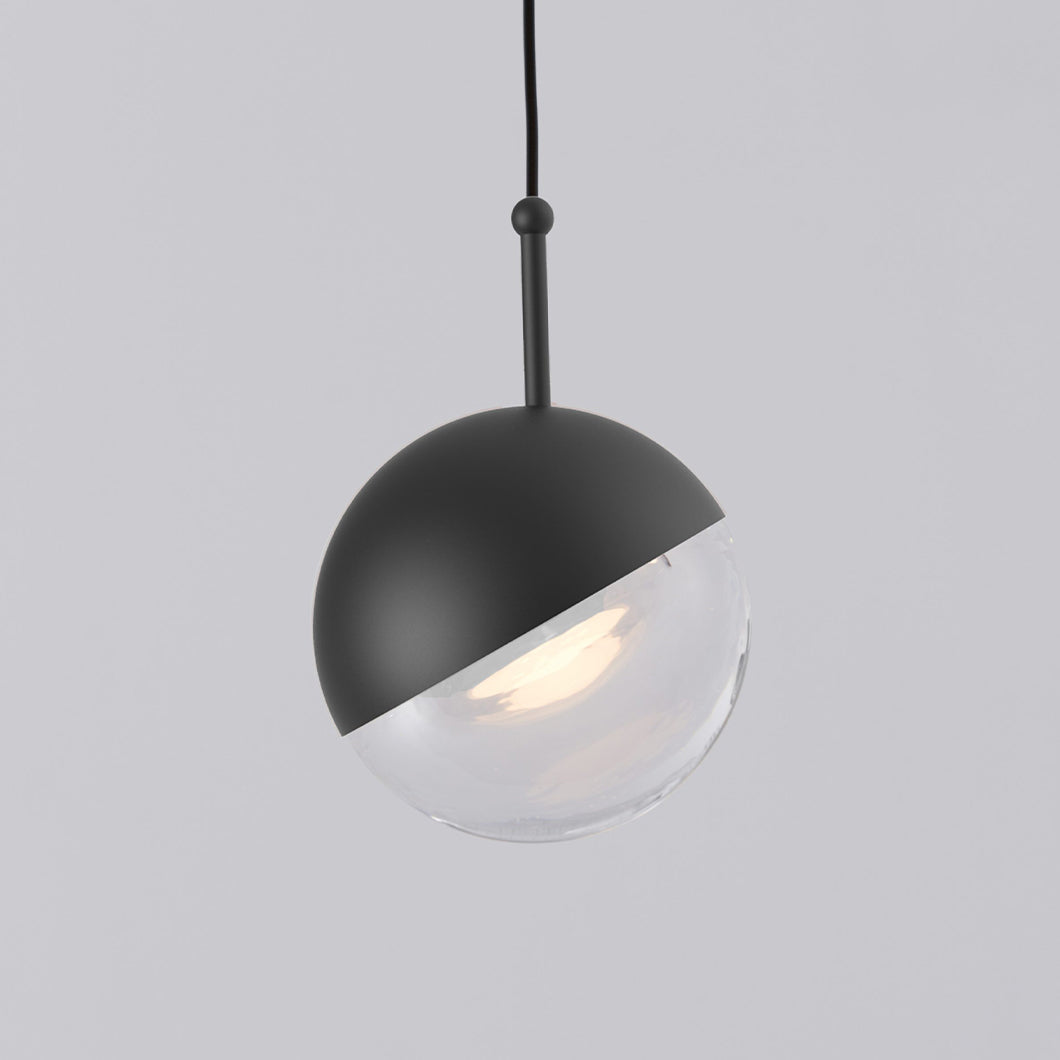 Solara Pendant Lamp Steel Glass Multi Drop Minimalist Staircase - Neutral Decor