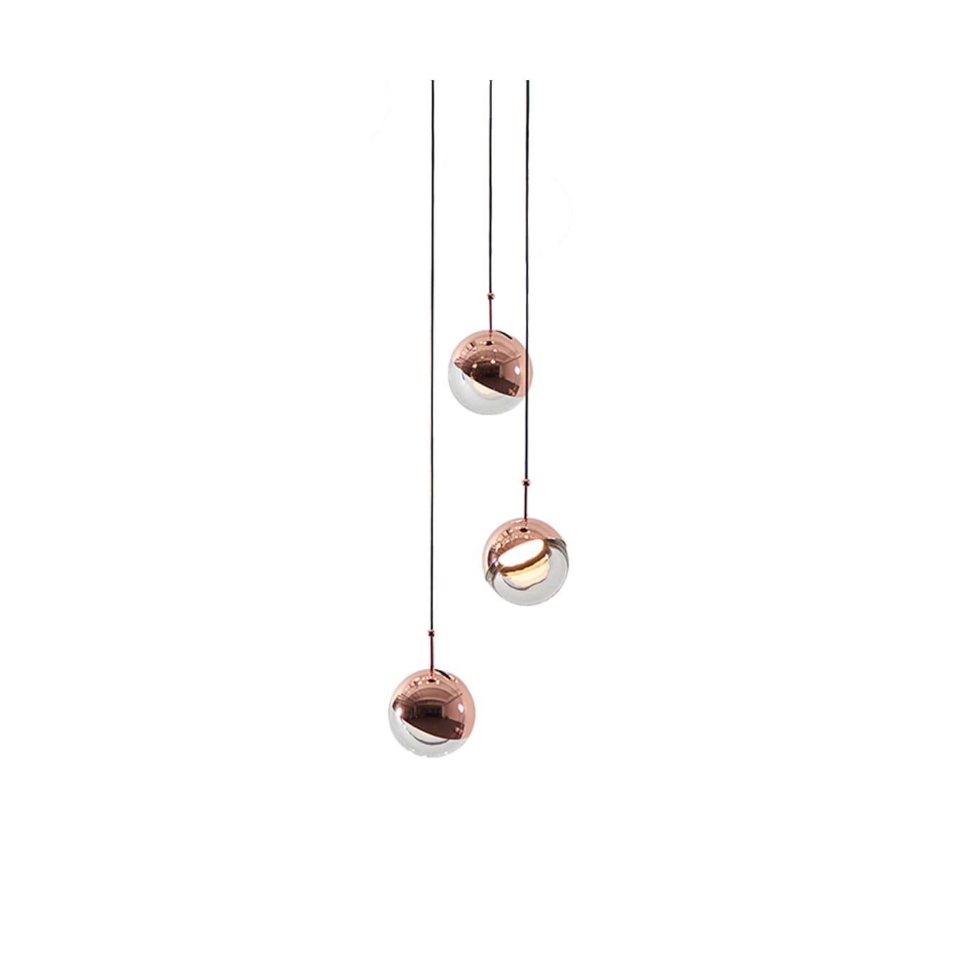 Solara Pendant Lamp Steel Glass Multi Drop Minimalist Staircase - Neutral Decor