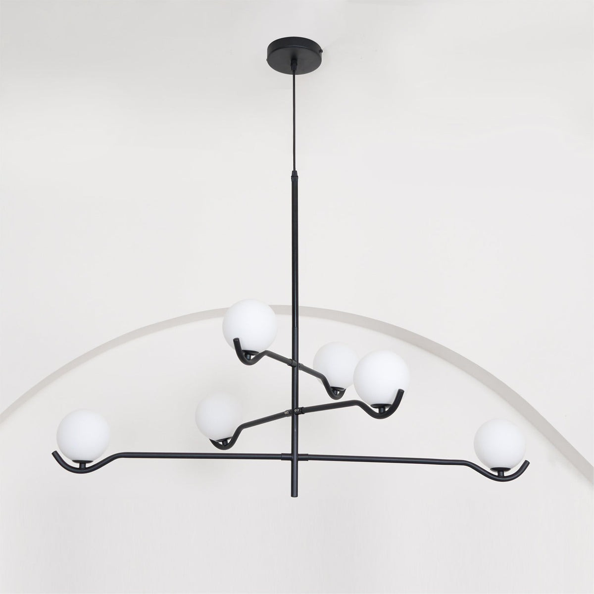 Kominex Pendant Lamp Frame Black Glass