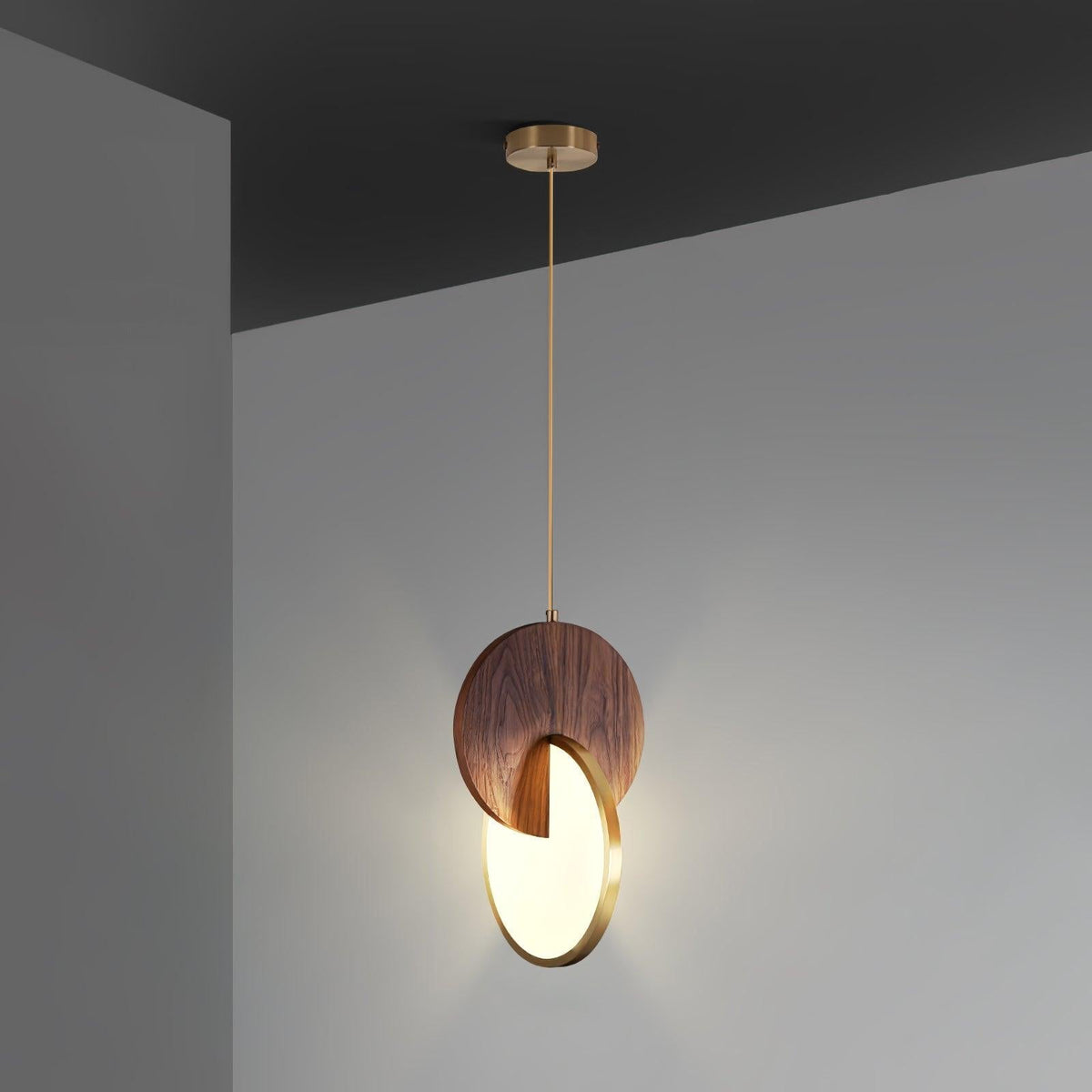 Lysola Wood Ring Pendant Light