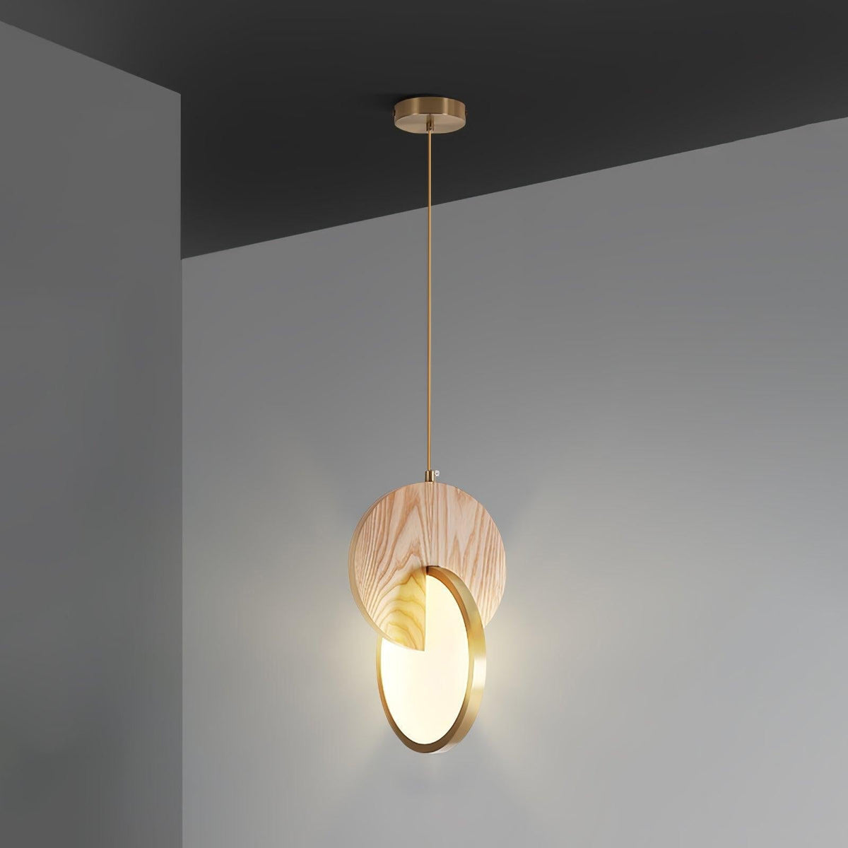 Lysola Wood Ring Pendant Light