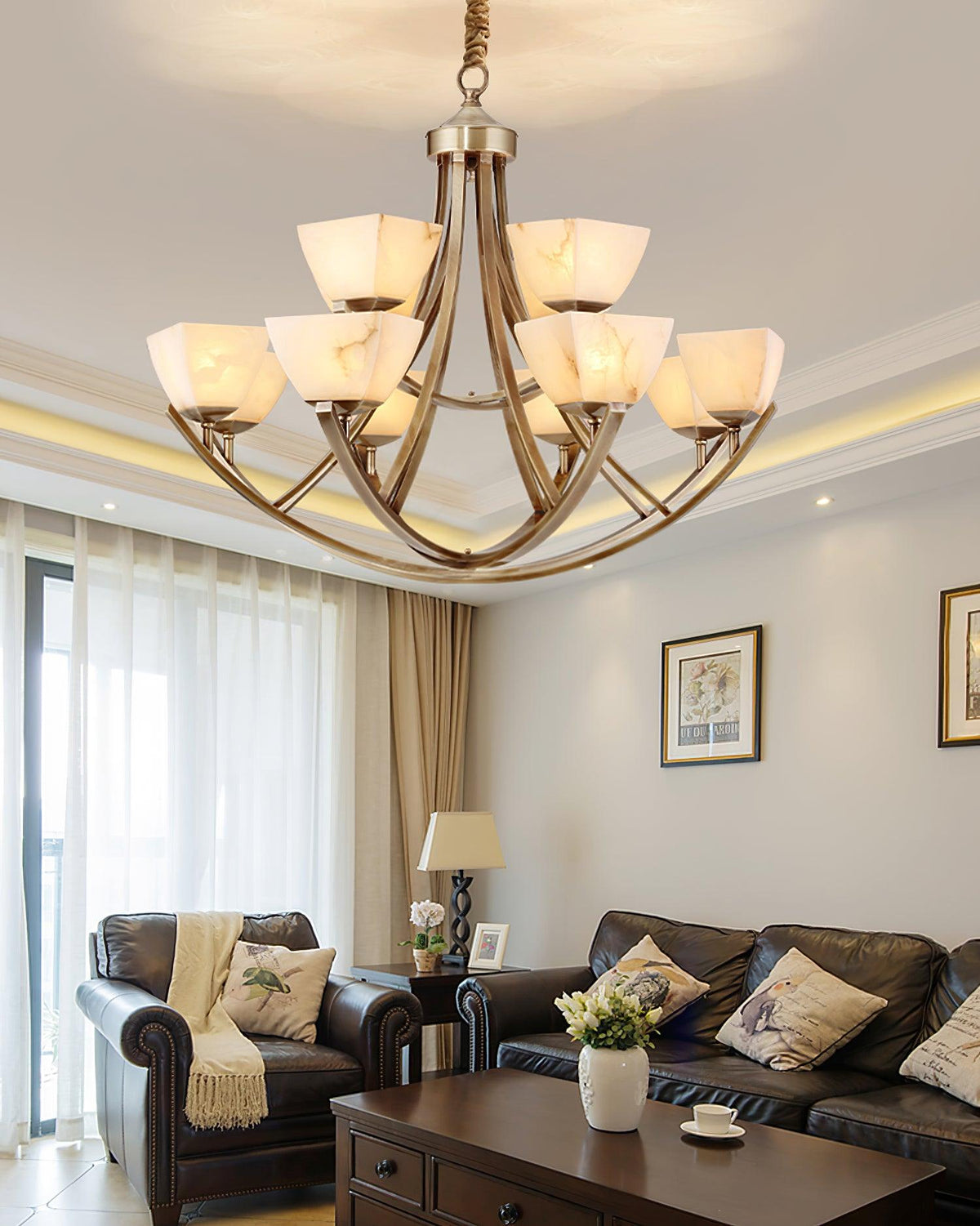 Crown Classic Brass Chandelier