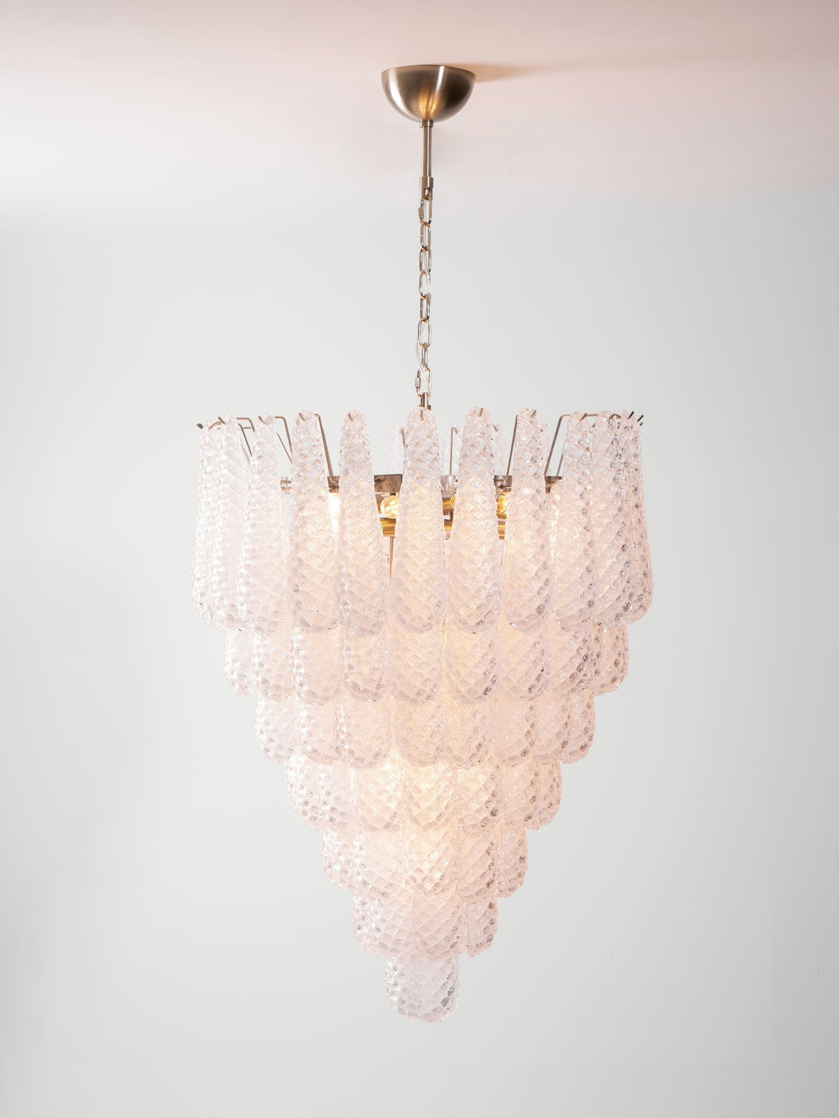 Lioralella Chandelier Clear Droplets Murano Glass Waterfall Diamond