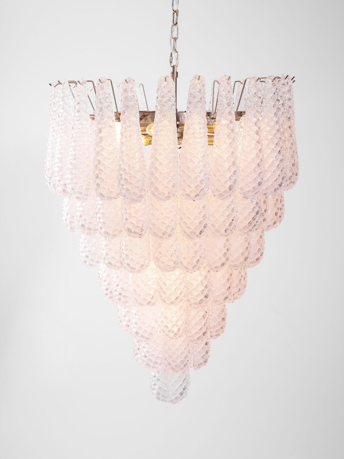 Lioralella Chandelier Clear Droplets Murano Glass Waterfall Diamond