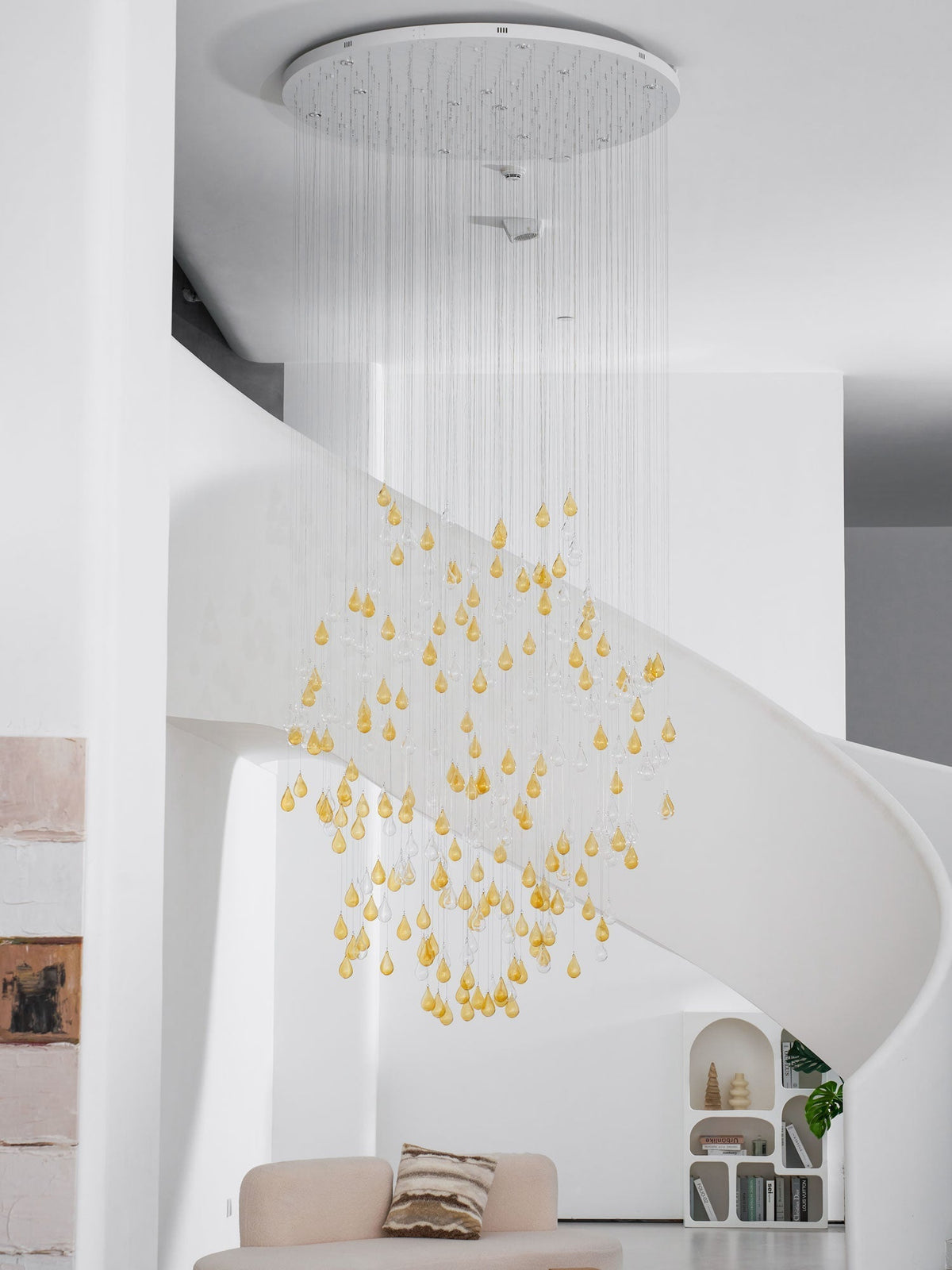 Droplets Cascading Chandelier