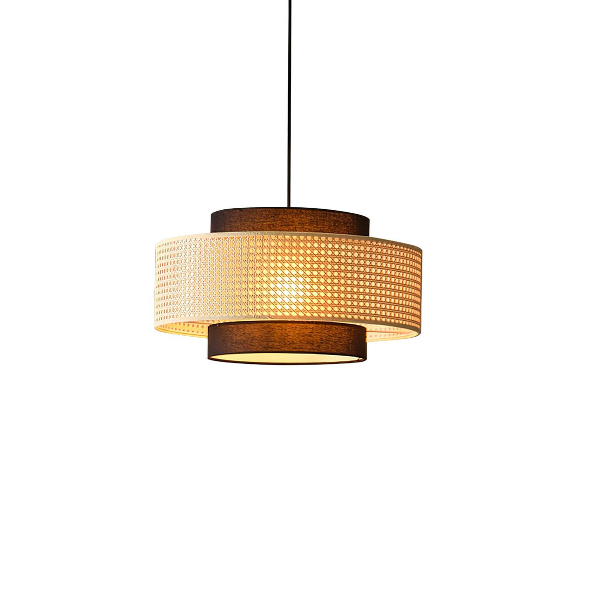 Zerither Rattan Fabric Pendant Light