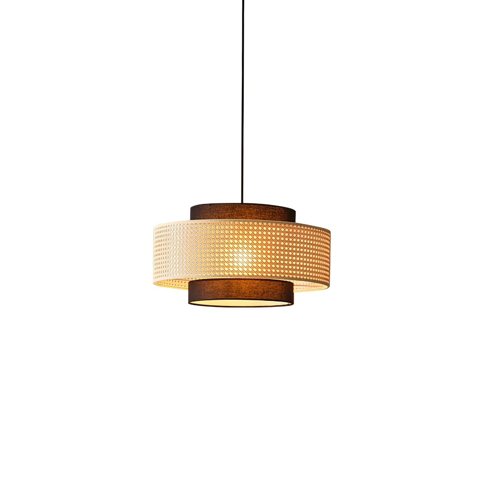 Zerither Rattan Fabric Pendant Light
