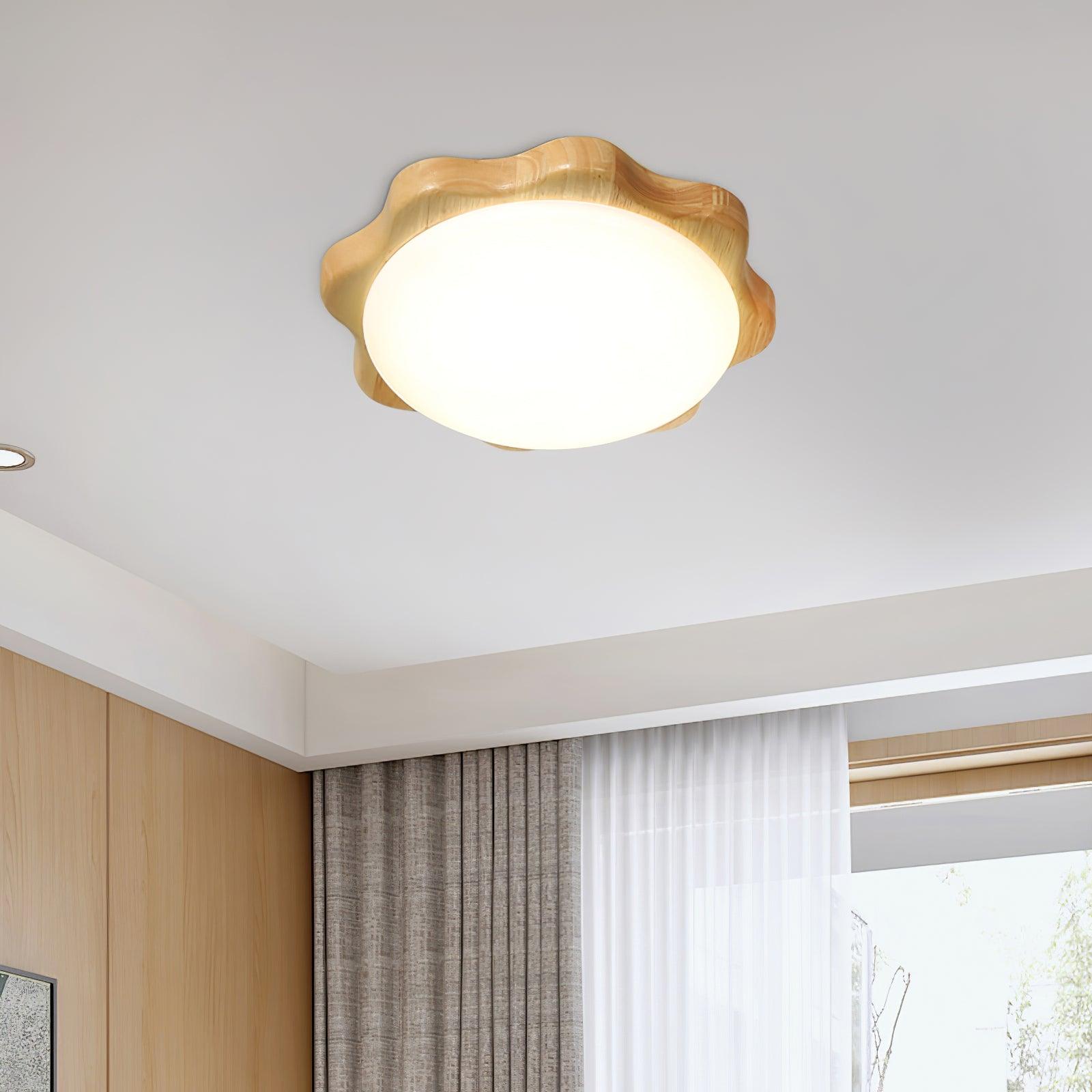 Myshae Modern Minimalist Drum Wood Ceiling Lamp