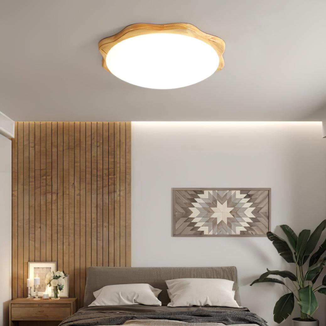 Myshae Modern Minimalist Drum Wood Ceiling Lamp
