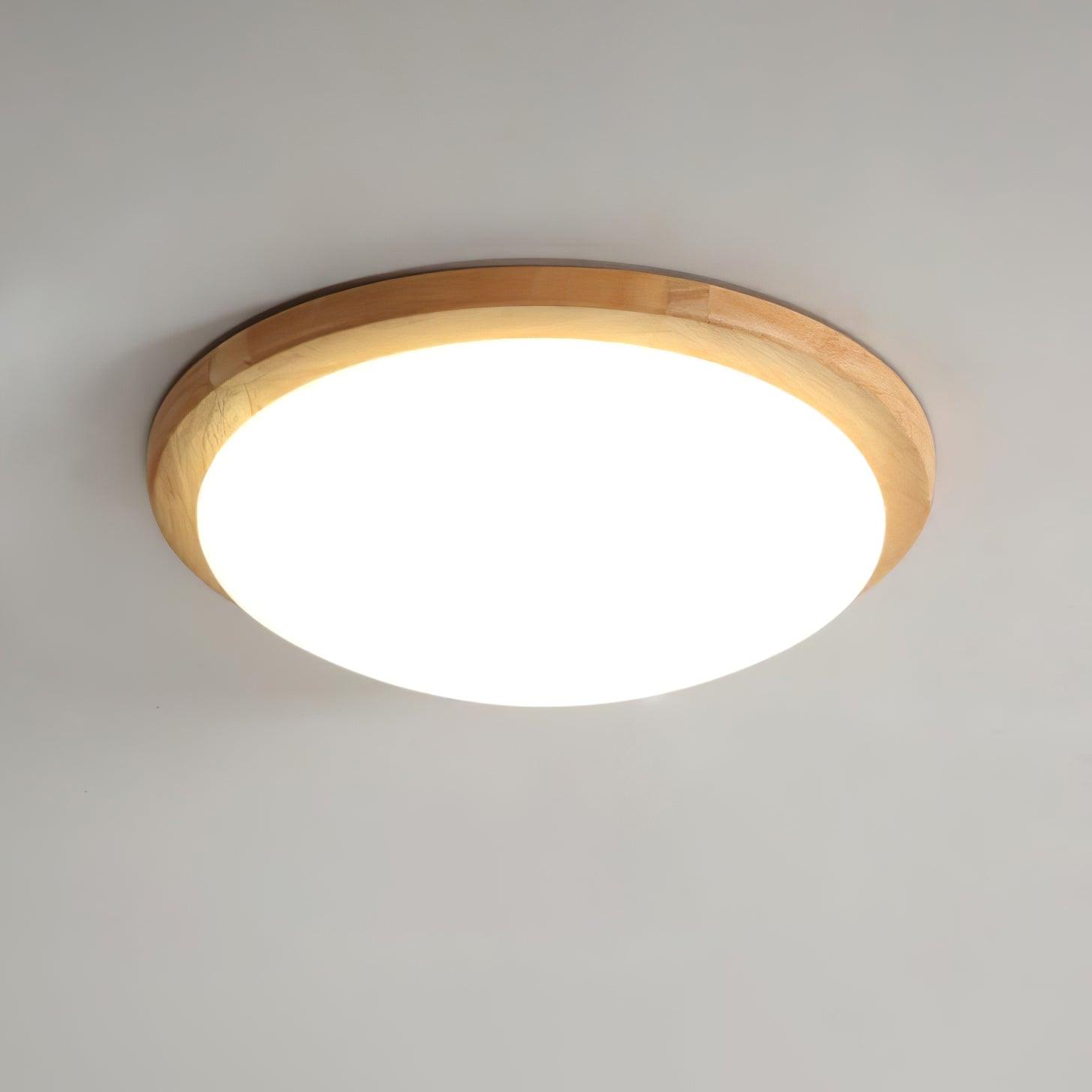 Myshae Modern Minimalist Drum Wood Ceiling Lamp