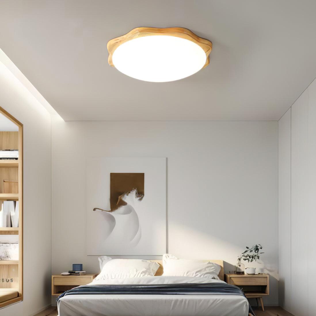 Myshae Modern Minimalist Drum Wood Ceiling Lamp