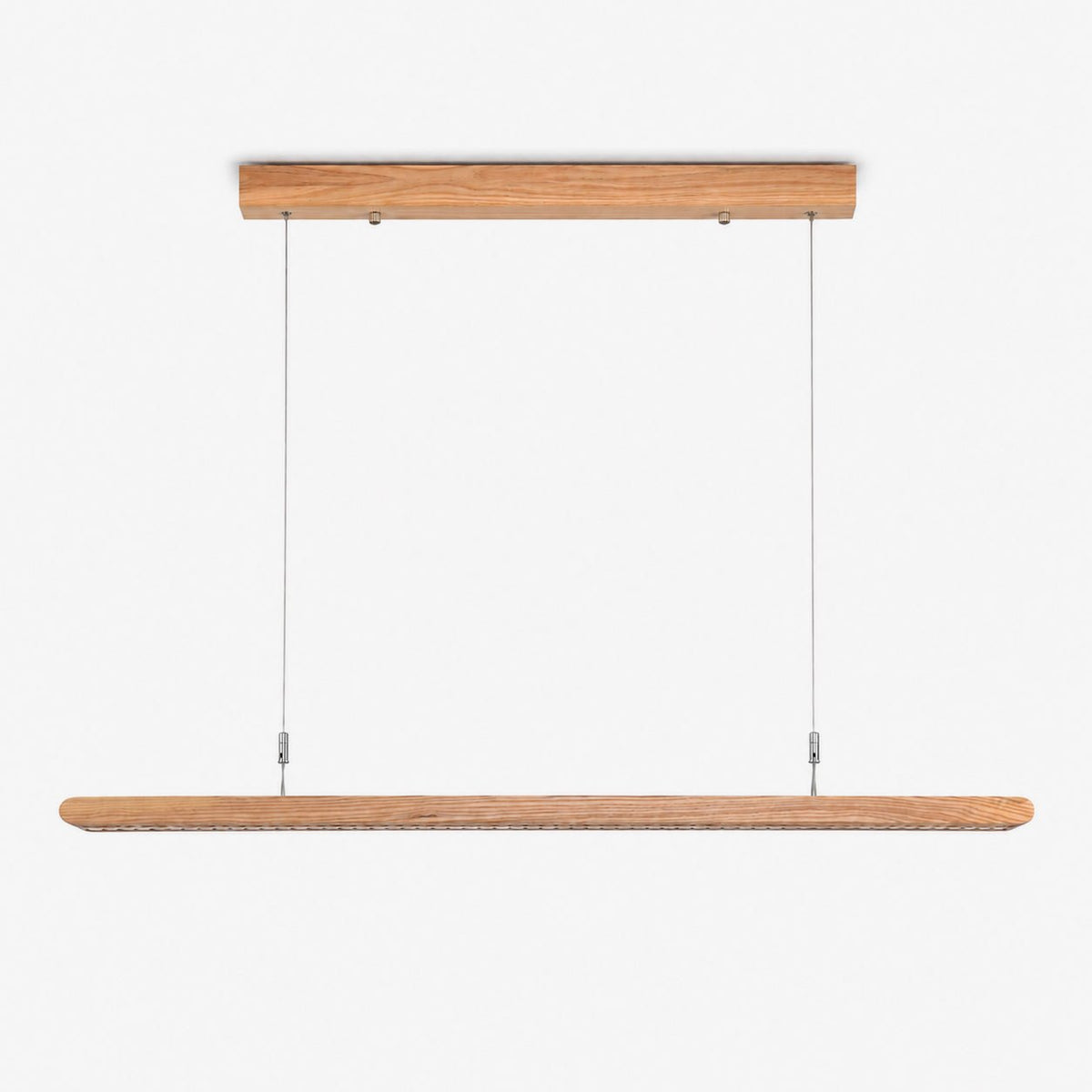 Dual Louver Wood Linear Pendant Lamp