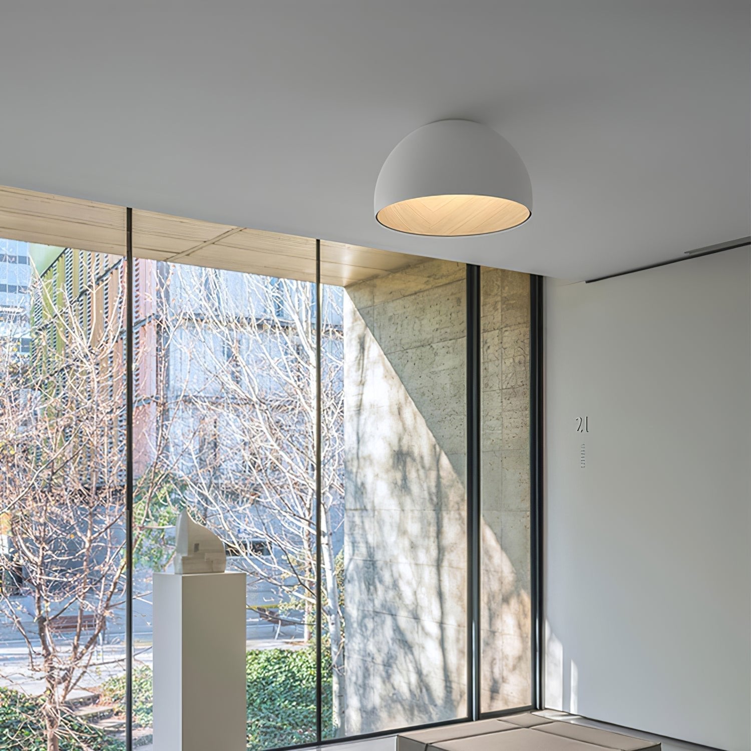 Coda Ceiling Lamp Dome Wood Minimalist