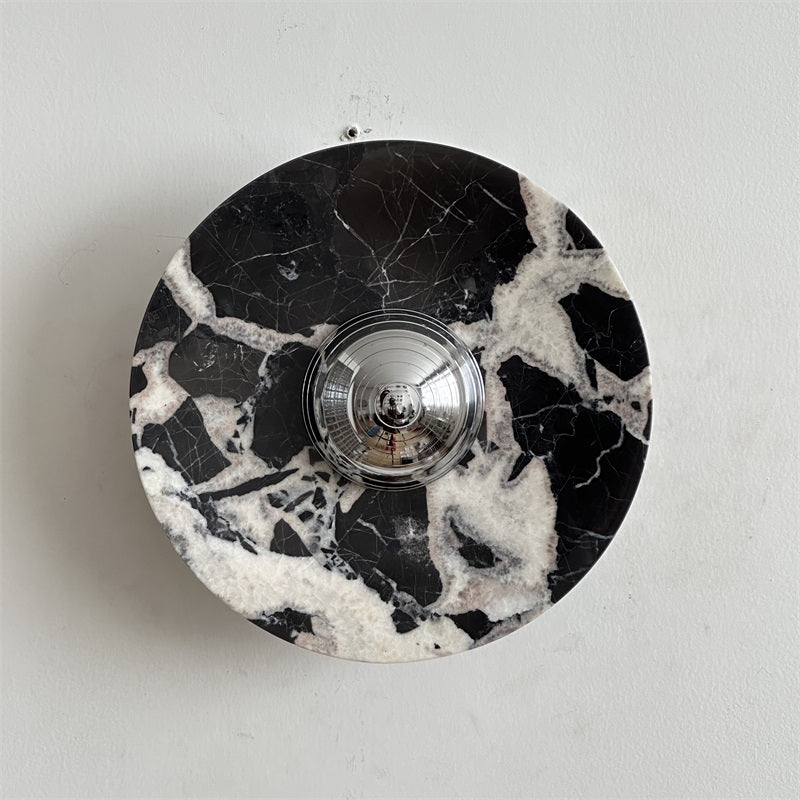 Alba Modern Minimalist Chrome Marble Wall Lamp