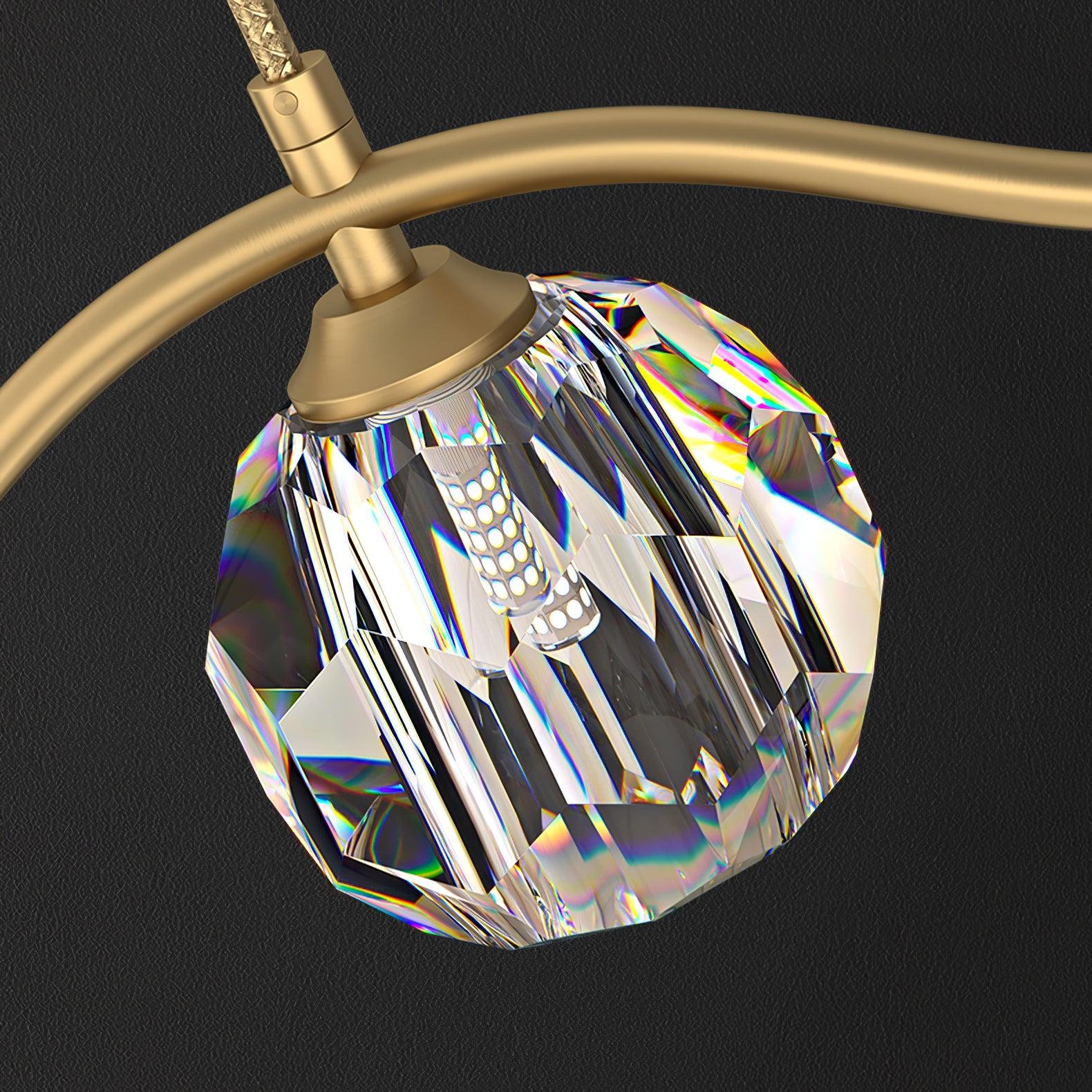 Luxenora Chandelier Copper and Crystal Geometrical