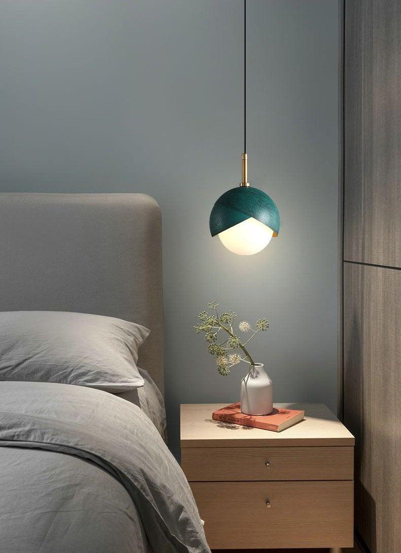Jynara Pendant Lamp Brass Nested Opal Globe Modern
