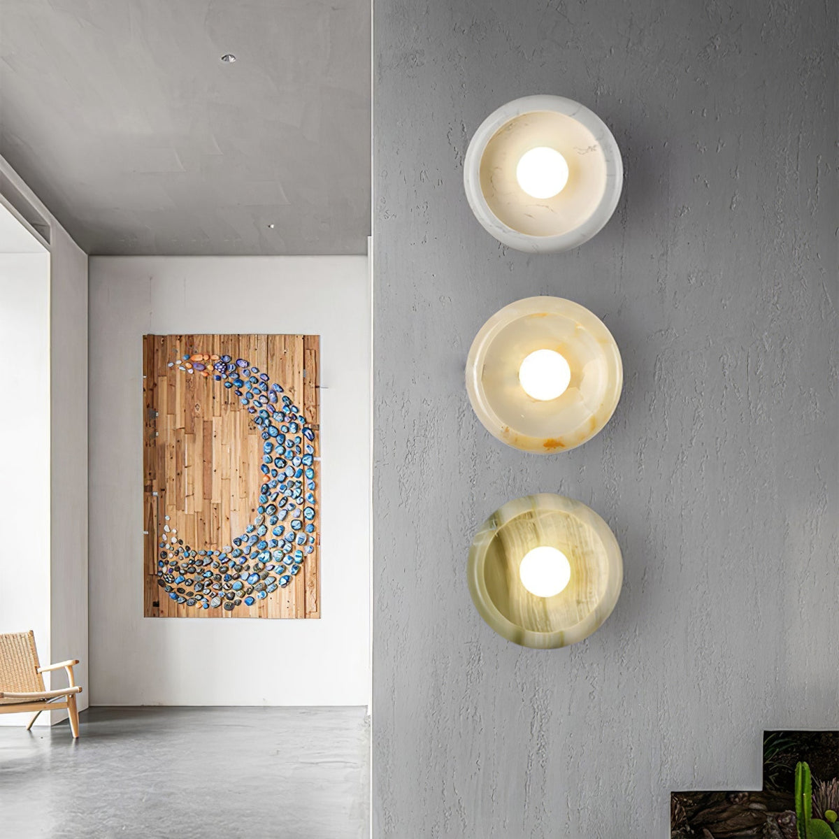 Molt Nordic Art Jade Marble Sconce Wall lamp